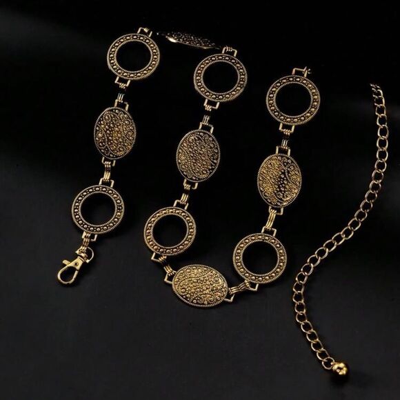 Gold Ornate Belt A1368 - Picture 2 of 4